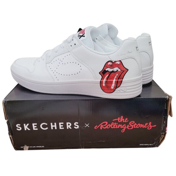 Skechers Rolling Stones Mark Nason 11.5 Mens Shoes White Palmilla RS Marquee NIB - Picture 4 of 5